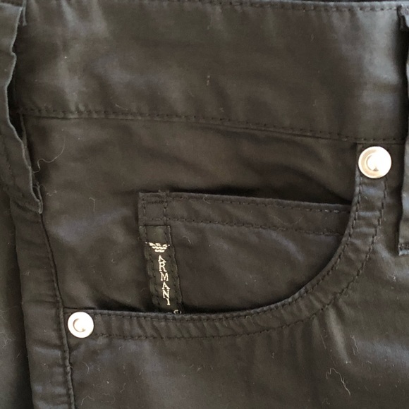 ⭐️Armani Jeans⭐️Black Wide Leg Jeans Light Summer Denim Women's Size 24 EUC - Picture 8 of 11
